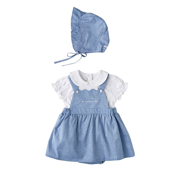 [여주점] [오프라벨 여주점] 밍크뮤 (BL) 샴브레이여아SET바디슈트 (35312-604-02)