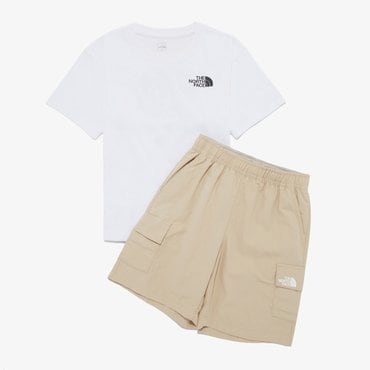 노스페이스 [노스페이스키즈 공식] NT7UR20S 키즈 익스프로러 크루 세트_LIGHT BEIGE