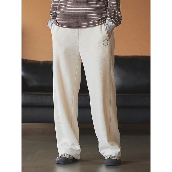 Soft Terry Wide Sweat Pants_Cream