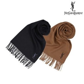 Yves saint Laurent YSL 입생로랑 자수로고 캐시미어 혼방 머플러