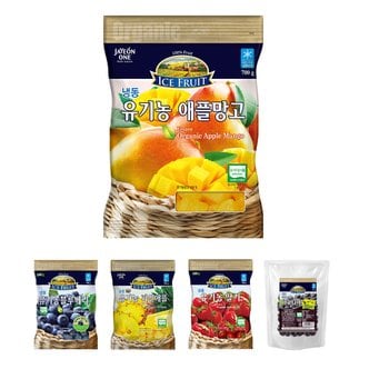 웰팜 자연원 친환경 냉동과일 5팩 5종모음(애플망고,블루베리,파인애플,딸기,아로니아)