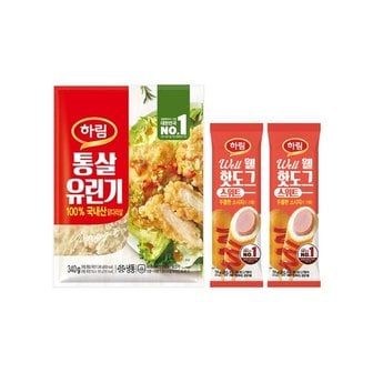 하림 통살유린기 340g 1봉+스위트웰핫도그 70g 2봉_P351014475