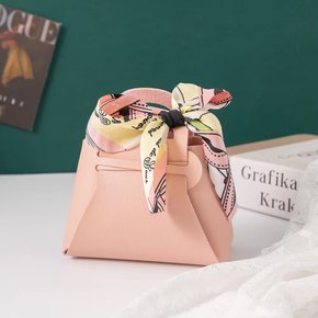 미니 핑크 가죽 구디백 가방 고급 포장지 답례품 선물 포장 미니 상자 박스 돌잔치 어린이집 쿠키