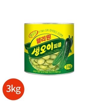 오뚜기 일미푸드 델리원 생오이피클 슬라이스 캔 3kg