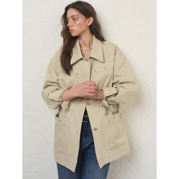 웨스턴 하프 워크자켓 크림AD692