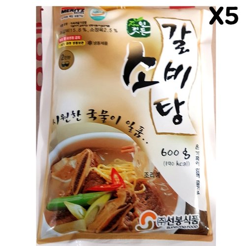 소갈비탕 냉동 즉석탕 FK 선봉 600g X5