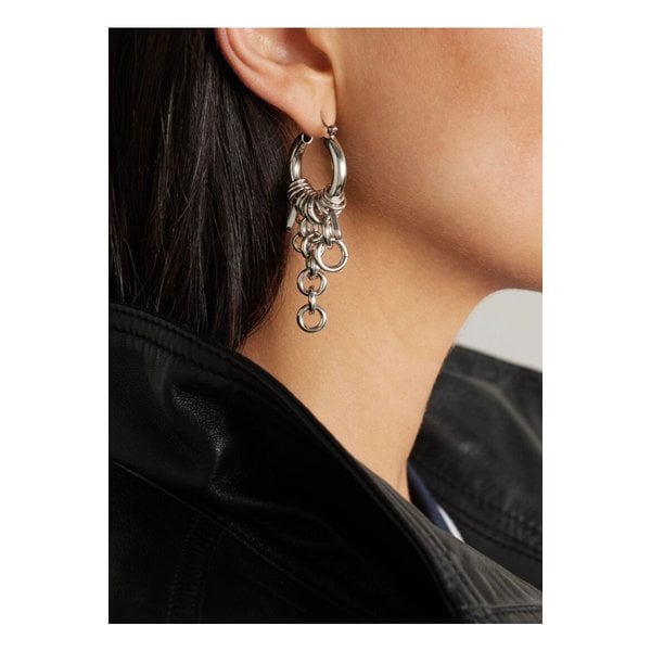 로라 롬바르디 사비아 플래티넘 도금 후프 이어링 실버 1647597360001985