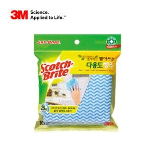 자취아이템 3M 스카치브라이트 빨아쓰는 다용도 행주 10p