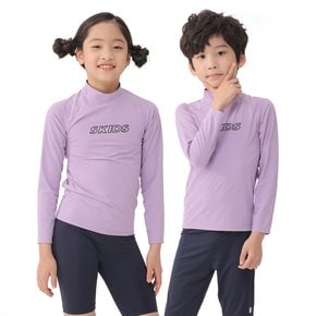 스키즈 남/여아동공용 래쉬가드 상의 퍼플 수영복 키즈 주니어 SG5GS6003RPU