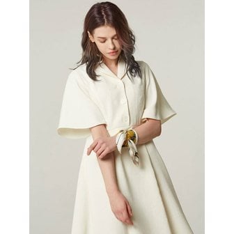 아이홀릭 캐시미어(AYIHOLIC cashmere) ruffle sleeve long dress Ivory