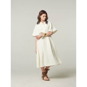 ruffle sleeve long dress Ivory