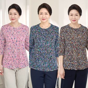 Rosemom [엄마옷 로즈맘] 모르나염7부티셔츠/중년여성의류 중년여성옷 5060 엄마티셔츠