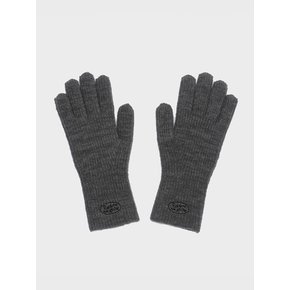 KNIT LOGO GLOVE CHARCOAL