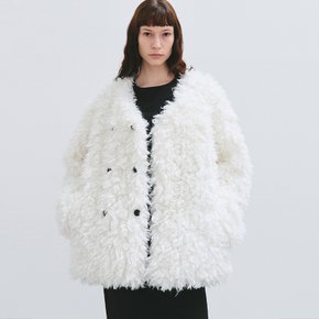 VIETTA FAUX FUR COAT WHITE