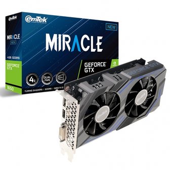 컴튜브 이엠텍 지포스 GTX 1650 MIRACLE NEW D6 4GB