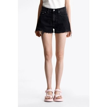 타미진스 여성 블랙 워시 데님 핫 팬츠 T32F1NEQ48TWT1 TOMMY JEANS