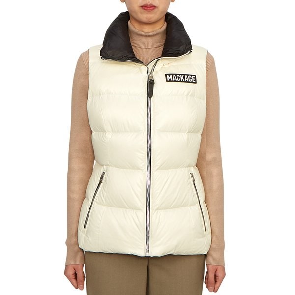 [부산점] 스크래치 여성 패딩 조끼 CHAYA CREAM