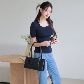 [최초가 109,900원][르포엠]렌브 스퀘어넥 하프슬리브 니트 2종세트