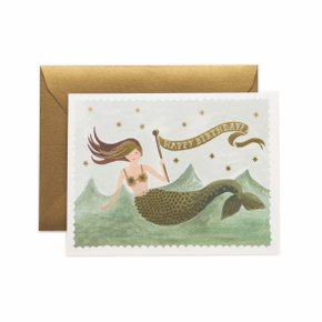 [Rifle Paper Co.] Vintage Mermaid Birthday Card
