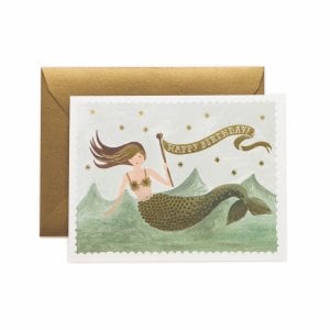 라이플페이퍼 [Rifle Paper Co.] Vintage Mermaid Birthday Card