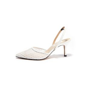 Mesh Slingback_White