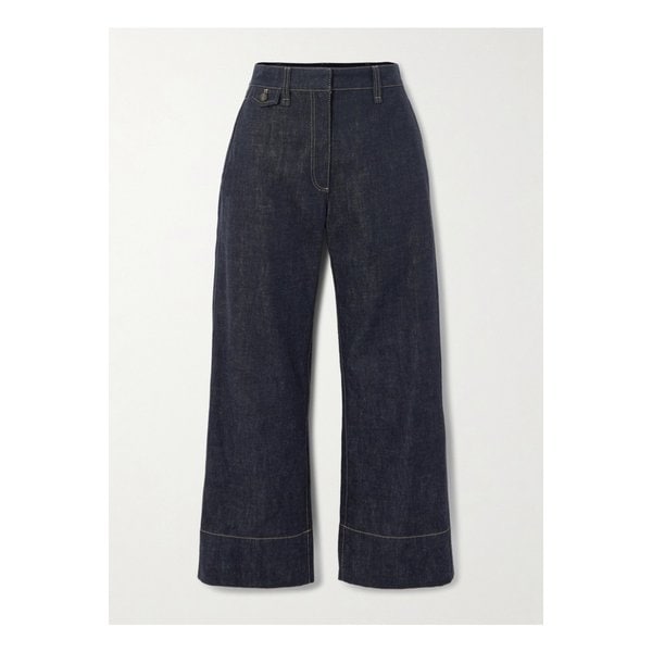 브루넬로쿠치넬리 크롭 미드라이즈 와이드 진 네이비 46376663162854347