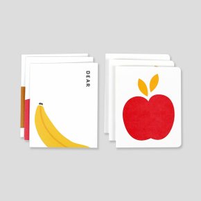 일러스트 카드 세트 07 Fruits 생일 미니카드 편지지 (W67CF82)