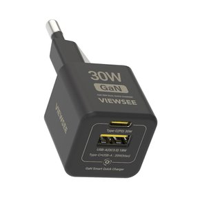 30W 멀티 GaN USB C타입 PD 고속 충전기 블랙