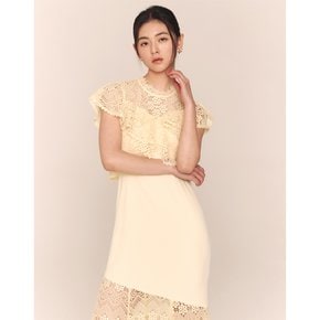 [최초가:398000원]Kino / Lace Block Long Mermaid Dress