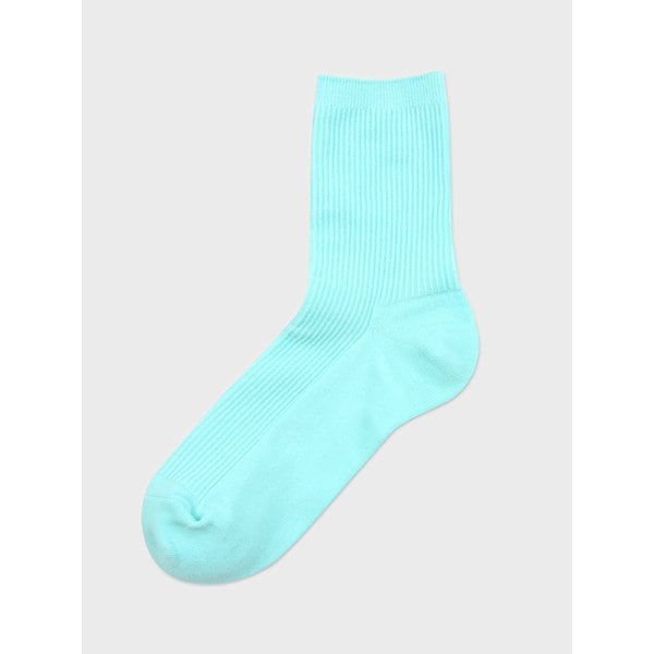 비비드 골지 립 양말(하늘색)