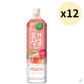 자연은 요거상큼 복숭아 음료 과일 유산균 1.5L 12개