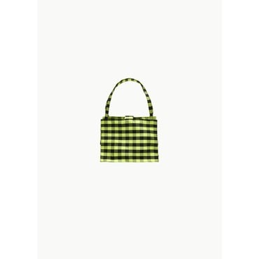 샵아모멘토 코아뉴욕 25SS Mini Lady Bag, Gingham Lime / Black