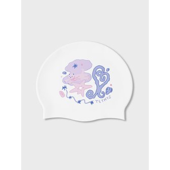 테티스서울 TETHYS SHELL WE KITTY SWIM CAP_WHITE