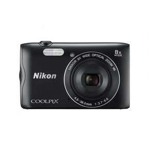 디지털 카메라 COOLPIX A300 광학 8배 줌 2005만 화소 블랙 A300BK