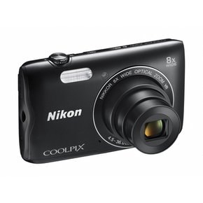 디지털 카메라 COOLPIX A300 광학 8배 줌 2005만 화소 블랙 A300BK