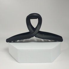  국산 튼튼한 기본 헤어 집게핀(대), 무광블랙