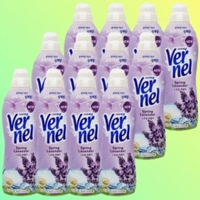 버넬 고농축 섬유유연제 스프링 라벤더 900ml x12개