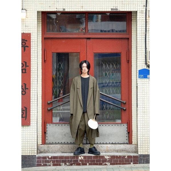 GDeL_RECYCLED NYLON OVERSIZED COAT M_KHAKI