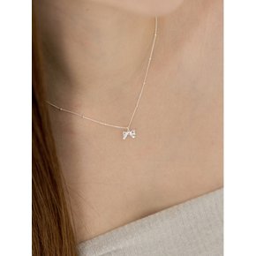 925 Silver Ribbon Ball Necklace