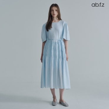 ab.f.z [ab.f.z/신상] 스모크 허리 끈 반팔 원피스 (AFZ2MO40A)