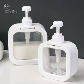 사각 투명 디스펜서 물비누 샴푸 리필용기 공중부양 주방세제