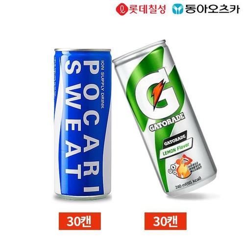 스포츠음료 포카리 게토레이 240ml x 30캔 2박스 묶음(1)