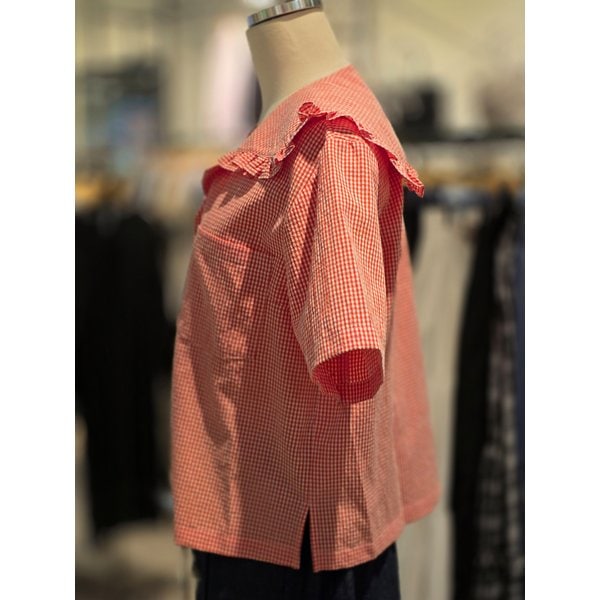 [파주점] 랩 세일러 오픈카라 레이스블라우스 AR2WB463