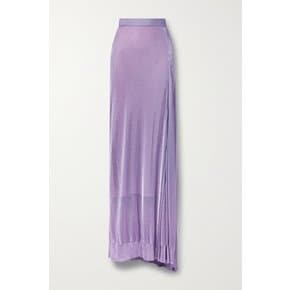 Girela Open-knit Lurex Maxi Skirt 라일락