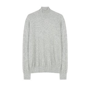 Cashmere Wool soft turtleneck Knit (Mid gray)