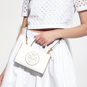 토리버치 엘라 바이오 미니 토트백 145613 100 Tory Burch Ella Bio Mini Tote Warm White