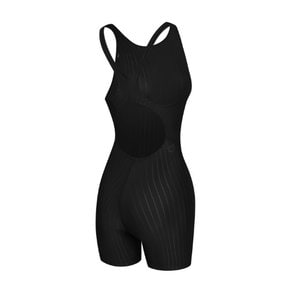 여성 실내 수영복 플로우 3부 반신 레이서백 (A3BL1LH01BLK)(브라캡별도구매)