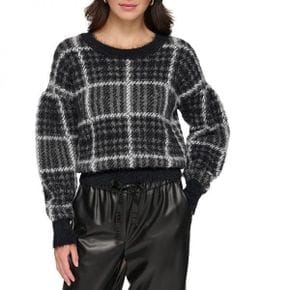 3885784 DKNY Long Sleeve Box Plaid Sweater