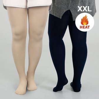 엔조이핏 빅사이즈 겨울 기모스타킹 여성 검정 2XL 팬티스타킹