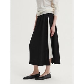 MIA PLEATS WRAP SKIRT (BLACK)